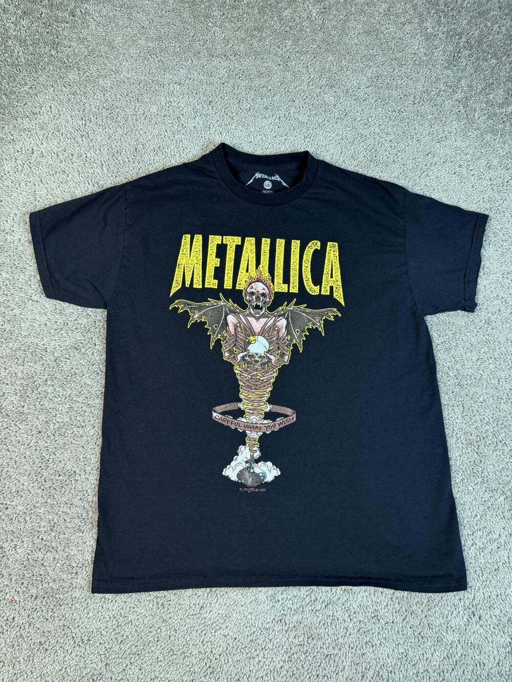 Metallica Shirt Mens L Black King Nothing Graphic Crew Neck Cotton Tagless 2024
